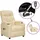 vidaXL Massagesessel Elektrisch Creme 87 x 100,5 x 87 cm Beige mit Fernbedienung
