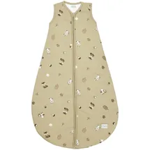 Meyco Baby Forest Animals Schlafsack gefüttert, Babyschlafsack (Schlummersack aus 100% Baumwolle, langer Reißverschluss, hautfreundlich, sichere Passform, Größe: 98), Sand