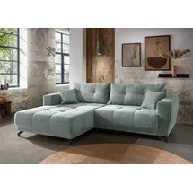 MID.YOU Eckcouch Cord 4-Sitzer Blau