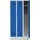 Stier Garderobenschrank Stahl lichtgrau/enzianblau 3 Abteile mit Sockel