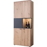 Hela Vitrine Atlanta Höhe 197 cm braun