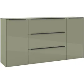 Set One by Musterring Sideboard Reno 182 x 94 x 42 cm Olivgrün matt lack / Olivgrün glanz