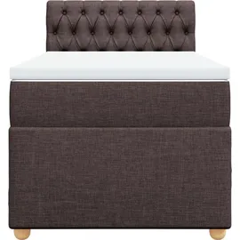 vidaXL Boxspringbett 90 x 200 cm Dunkelbraun