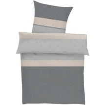 Bugatti KOSIE Satin Grau/Beige 135 x 200 cm + 80 x 80 cm