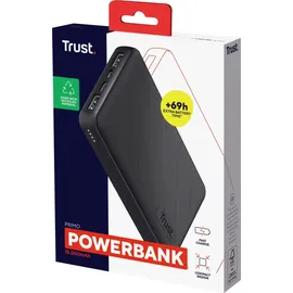 Trust Mobile Primo Powerbank Schnellladefunktion 15000 mAh, Nachhaltig, USB C Externer Akku, Tragbares Ladegerät 3A, Power Bank Handy, Smartphone, iPhone, iPad, Samsung, Xiaomi, Huawei, Tablet