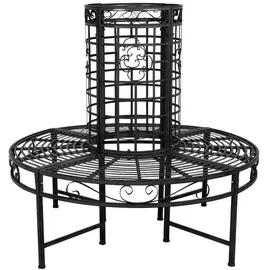 deluke Baumbank 121 x 112 x 121 cm Schwarz