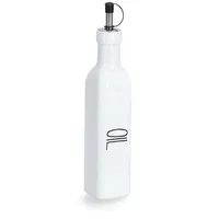 Zeller Ölflasche, Weiß, Glas, 5x24.5x5 cm, Tischkultur & Servieren,