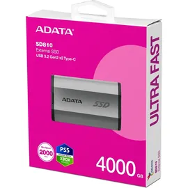 A-Data SD810 4 TB USB-C 3.2 Gen 2x2 Silber SD810-4000G-CSG