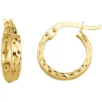 Firetti Paar Creolen »Schmuck Geschenk Gold 375 Ohrschmuck Ohrringe Struktur«,