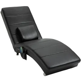 Homcom Relaxliege mit Massagefunktion Chaiselongue Loungesessel Schwarz