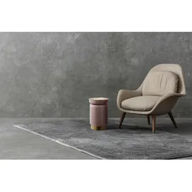 Kayoom Beistelltisch Gold Altrosa Metall, Uni, rund, Sockel, 31,5x46,5x31,5 cm,