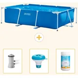 Rechteckiger Frame Pool - 300x200x75 cm - 4-teilig SCB77 - Blau