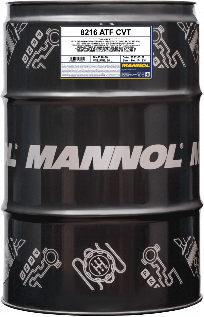 Mannol 8216 O.E.M. for CVT ATF Automatikgetriebeöl 60 Liter