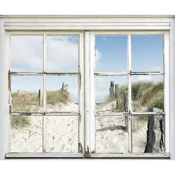 Wandsticker QUEENCE "Dünen", beige (natur), B:90cm, Wandtattoos, Wandsticker, Wandbild, selbstklebend, Dünen, Sand, 3D