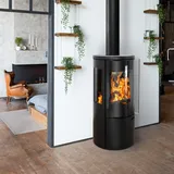 Schmitzker Fisterra Vista Kaminofen Stahl Schwarz Verglasung dreiseitig 7 kW