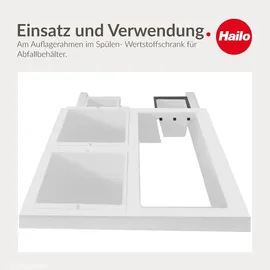 HAILO Halter 3603951 für Inneneimer 1129889 2,5 Liter dunkelgrau | Dunkelgrau