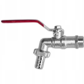 Bradas Auslaufkugelhahn 3/4 Zoll silber