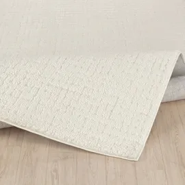 livabliss "CAGLIARI", beige (elfenbein), B:200cm H:14mm L:275cm, Kunstfaser, Teppiche, Teppich, Skandi Design, Modern Boho Kurzflor Wohnzimmerteppich, Schlafzimmer