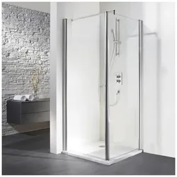 HSK Exklusiv Drehtür für gleichhohe Seitenwand 400090-01-50-L-200cm, Duschkabinen, aluminium silber matt