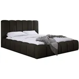 luxkor24 Polsterbett, Schwarz, Textil, Schlafzimmer, Betten, Polsterbetten