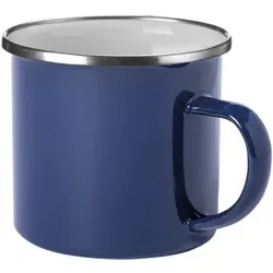 WESTMARK Emaille Tasse, 350 ml, Ideal für Outdoor-Aktivitäten wie Camping, Wanderungen, Picknick und vieles mehr, 1 Tasse, Farbe: Blau