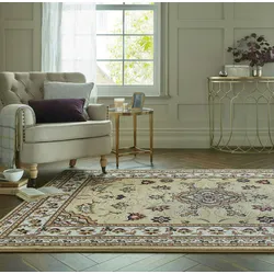 Kadima Design Traditioneller Teppich in Trendfarben `Glazert` . Farbe: Braun, 200x290 cm