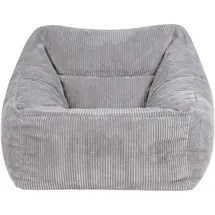 I.C.O.N. Icon Sitzsack Sessel für Erwachsene, Grau, Flauschiger Cord Stoff, Riesen Sitzsack Cord mit Füllung, Bean Bag Chair, Bequemer Sessel Wohnzimmer, Lounge, Schlafzimmer, Büro