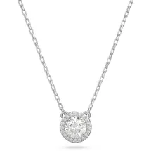 Swarovski Una Anhänger Kette mit Kristallen Silber