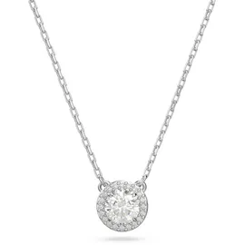 Swarovski Una Anhänger Kette mit Kristallen Silber