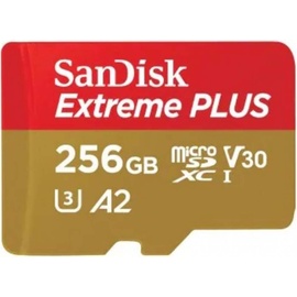SanDisk Extreme Plus microSDXC UHS-III R200/W140 + SD-Adapter 256 GB