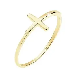 Elli Ring 375 Gelbgold Kreuz in Gold | Gr.: 58