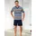 Witt Weiden Shorty Pyjama gestreift Blau/Gelb 44/46