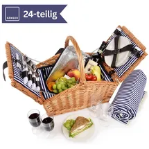 sänger Picknickkorb Sylt 24-teiliges Set für 4 Personen Abmessungen onesize cm braun