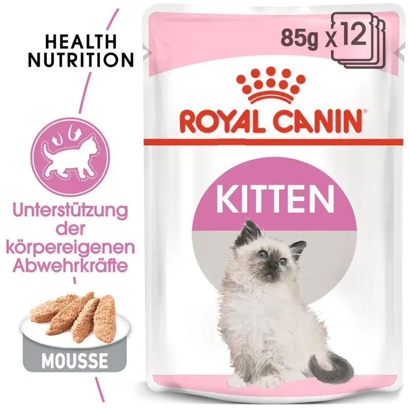 ROYAL CANIN KITTEN Nassfutter in Mousse für Kätzchen 12x85g