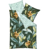 Kaeppel Bettwäsche »Asmara«, (2 tlg.), Mit großen Blumen, grün