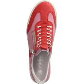 Rieker Damen Schnürhalbschuh in rot - Gr.: 38