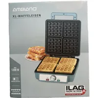 Ambiano Waffeleisen für 4 belgische Waffeln, 1200 W, neu&ovp