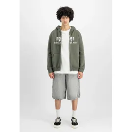 Alpha Industries Basic Zip Hoodie Herren Schwarz Olive XXL