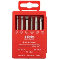 Felo Felo, Bits, Profi Bit-Box Industrie, E 6,3 x 73 mm, 6-tlg.