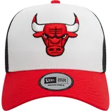 New Era Adjustable Mesh Trucker Cap Stickerei, Baumwolle, für Herren, WHITE/ RED/