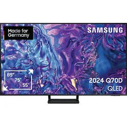 SAMSUNG GQ75Q70D QLED TV (Flat, 75 Zoll / 189 cm, UHD 4K, SMART TV, Tizen)