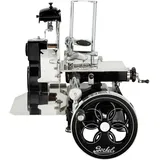 Berkel B114 Schwarz- Schwungrad Aufschnittmaschine - Messer aus verchromtem Stahl 320 mm