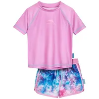 Playshoes Mädchen Zweiteiler Rash-Guard-Set, Batik Lila, 158 cm-164 cm - 158-164
