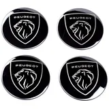 LIPPSY Nabendeckel 4 STÜCKE 56mm für Peugeot New 108 208 2008 308 3008 408 4008 508 5008 Car Rad Center Hub Cap Auto Styling Felgen Abdeckung Badge Emblem Aufkleber Radnabenkappen,B
