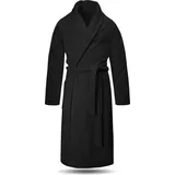 Normani Herren Premium Bademantel Basic in Schwarz | Gr.: XS