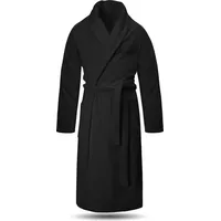 Normani Herren Premium Bademantel Basic in Schwarz | Gr.: XS