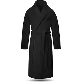 Normani Herren Premium Bademantel Basic in Schwarz | Gr.: XS