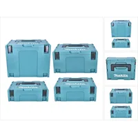 Makita Makpac Set Gr. 1 + 2 + 3 + 4 Transportbox und Werkzeugkiste