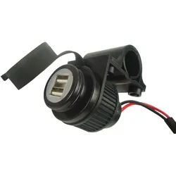 Booster 12V Doppel-USB-Ladebuchse, schwarz
