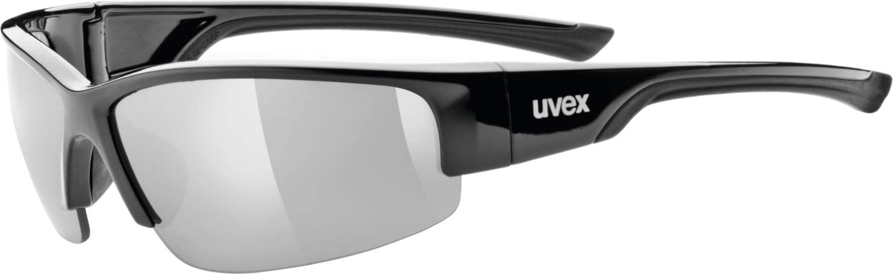 Uvex Sports, Unisex, Sportbrille, Sportstyle 215 (Black, Black), Schwarz